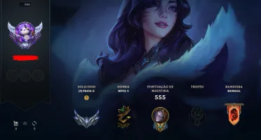 Conta LoL com 300 skins e 100k de EA