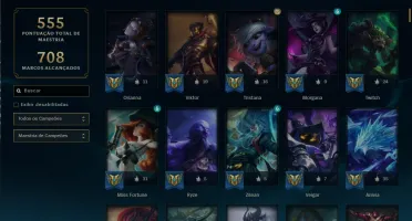 Conta LoL com 300 skins e 100k de EA