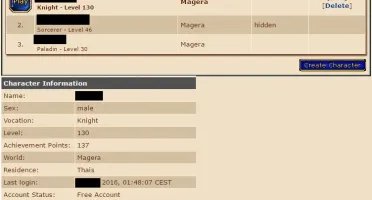 Elite Knight lvl 130 Magera bons skills c/ itens, addons
