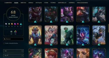 Platina 3 com 140 Champs e 68 Skins ( MID / JG / ADC )