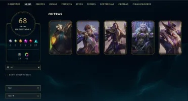 Platina 3 com 140 Champs e 68 Skins ( MID / JG / ADC )