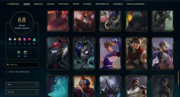 Platina 3 com 140 Champs e 68 Skins ( MID / JG / ADC )