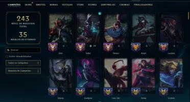 Platina 3 com 140 Champs e 68 Skins ( MID / JG / ADC )