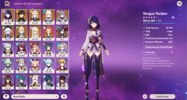 AR55 Raiden Zhongli Albedo Kokomi Qiqi Jean Keqing e Mona