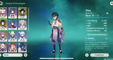 Conta com Xiao + Venti + Lança de Jade
