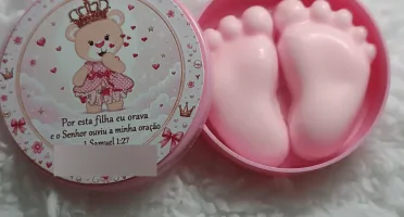 Pezinho rosa - Kit 10 Lembrancinhas