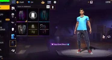 Conta Free fire básica com arma evolutiva e camisa de time