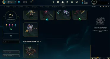 Conta de Lol MAIN TOP - D1 - 77 SKINS