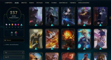 Prata 2 com TODOS os Champs e 237 Skins ( SUP / ADC )