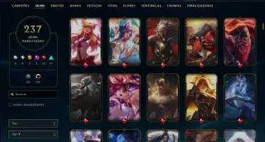 Prata 2 com TODOS os Champs e 237 Skins ( SUP / ADC )