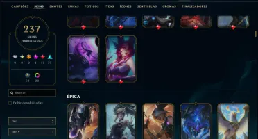 Prata 2 com TODOS os Champs e 237 Skins ( SUP / ADC )