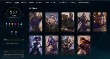 Prata 2 com TODOS os Champs e 237 Skins ( SUP / ADC )