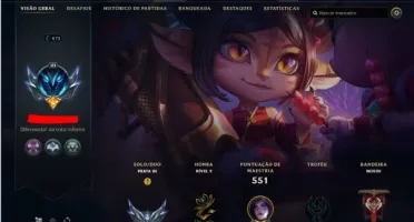Conta no lol
