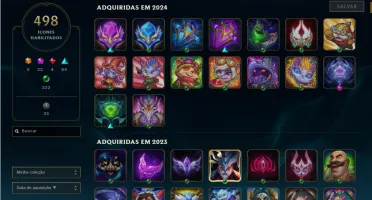 Conta Mestre - Todos os campeões, 481 Skins (skins raras)