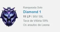 conta diamante 1 lol