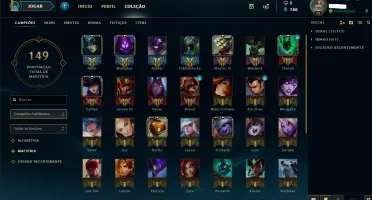 OURO 5 BORDA PLATINA DA SEASON PASSADA COM 47 CHAMP 12 SKINS