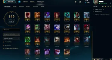 OURO 5 BORDA PLATINA DA SEASON PASSADA COM 47 CHAMP 12 SKINS