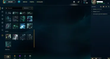 OURO 5 BORDA PLATINA DA SEASON PASSADA COM 47 CHAMP 12 SKINS