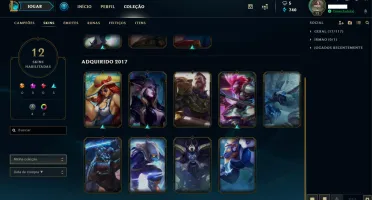 OURO 5 BORDA PLATINA DA SEASON PASSADA COM 47 CHAMP 12 SKINS