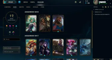 OURO 5 BORDA PLATINA DA SEASON PASSADA COM 47 CHAMP 12 SKINS