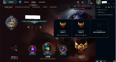 OURO 5 BORDA PLATINA DA SEASON PASSADA COM 47 CHAMP 12 SKINS