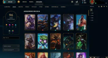 CONTA LVL 188 / PLATINA 3 / 96 SKINS