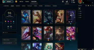 CONTA LVL 188 / PLATINA 3 / 96 SKINS