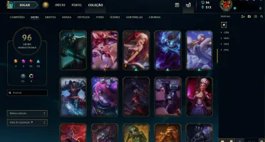 CONTA LVL 188 / PLATINA 3 / 96 SKINS