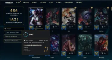 Prata 2 com TODOS os champs e 454 Skins ( Nivel 674 )