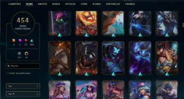 Prata 2 com TODOS os champs e 454 Skins ( Nivel 674 )