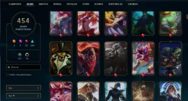 Prata 2 com TODOS os champs e 454 Skins ( Nivel 674 )