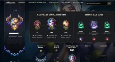 Prata 2 com TODOS os champs e 454 Skins ( Nivel 674 )