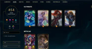 Prata 2 com TODOS os champs e 454 Skins ( Nivel 674 )
