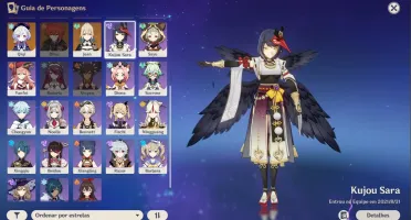 Conta Genshin impact AR57 - 10 Personagens 5* + 3 armas 5*