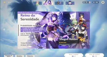 Conta Genshin impact AR57 - 10 Personagens 5* + 3 armas 5*