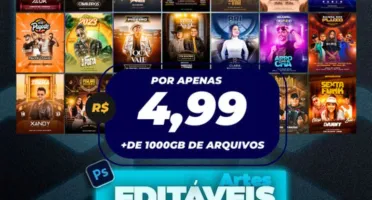 Pack de artes disponível para Photoshop, Corel e Canva