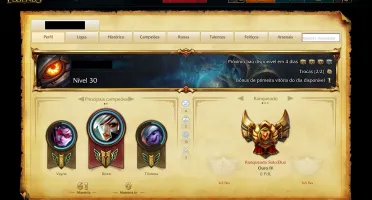 conta league of legends !! gold 5 com borda e skin !!