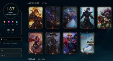 League of Legends Full Champion 187 skins