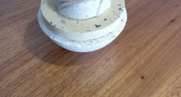 Bowl em Cimento com Tampa Terrazzo Floral