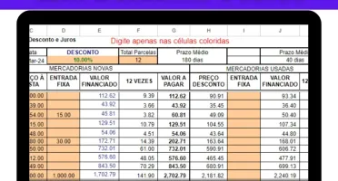 Planilha Cálculo De Preços Com Desconto E Juros