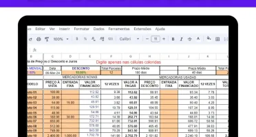 Planilha Cálculo De Preços Com Desconto E Juros
