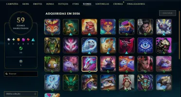 prata, 6 Skins, Upada na Mão, 10K Ea, Ouro Flex, Lol Lvl 36