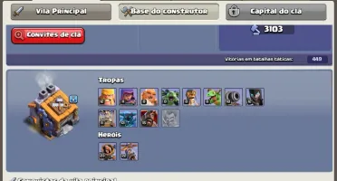 Clash of clans CV12 5⭐ + BC 9 + skins e itens