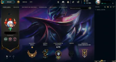 Conta LOL Plat II/ LV 623 / 1265 Skins / Nunca banida