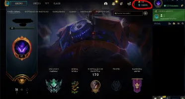 Conta platina 1 com 55 champs e 27 skins e 1.6kEA.