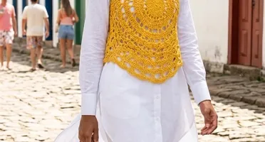 Bata Solar , feita a mão em crochê, pronta entrega
