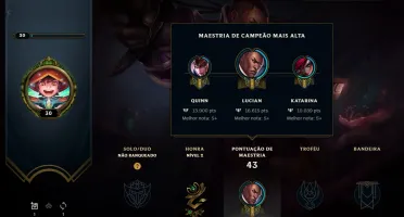 Conta League of legends lvl 30, 29 campeões unrranked!