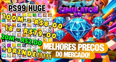 PET SIMULATOR 99 (PS99) - GEMAS,PET,HUGES 24H! MENOR PREÇO