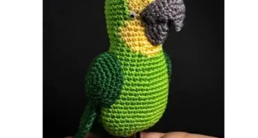 Papagaio em Amigurumi