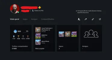 Conta Playstation Com 1167 Platinas + Gta Online 43 Milhões